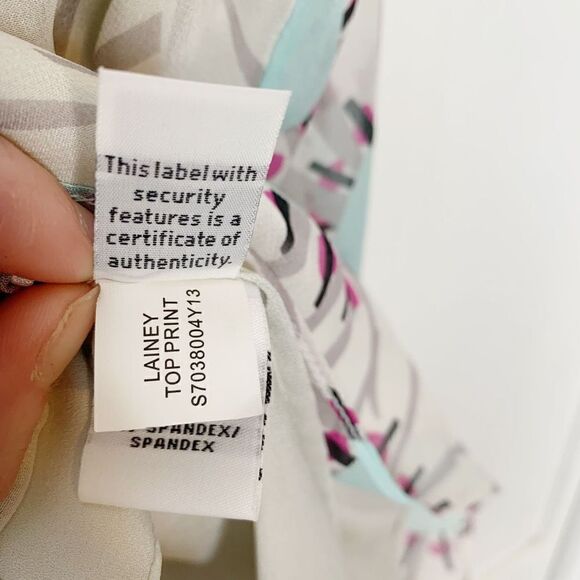 Diane Von Furstenberg DVF Women's Lainey Sunshine Print Silk Tank Keyhole Size 0 - Picture 9 of 11